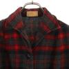 PENDLETON 40s 50s vintage check Long sleeve Wool shirt Red Women Used