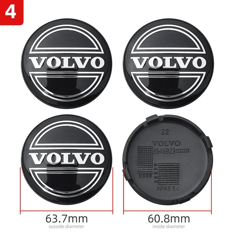 4ks/sada 64mm Znak VOLVO Krytka středu kola auta Pro Volvo XC60 V70 S60 XC90 S80 V40 XC70 V50 Dekorace krytu středového krytu disku
