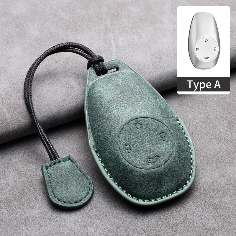 Leather Car Key Case Cover for Leapmotor t03 s01 c11 for 2023 Leapmotor C01 T03 S01 C11 Leap Motor Holder Key Fob Keychain