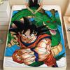 Koc Flanelowy z Wzorem Postaci Dragon Ball, Wysokiej Jakości, Wygodny na Wszystkie Pory Roku, Wystrój Domu, Ciepło i Komfort, Idealny na Prezenty.