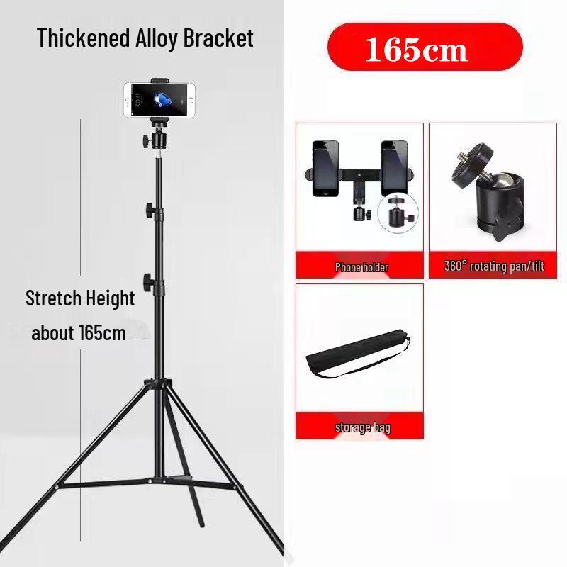 Venkovní multifunkční stojan na telefon s trojnožkou a doplňkovým světlem