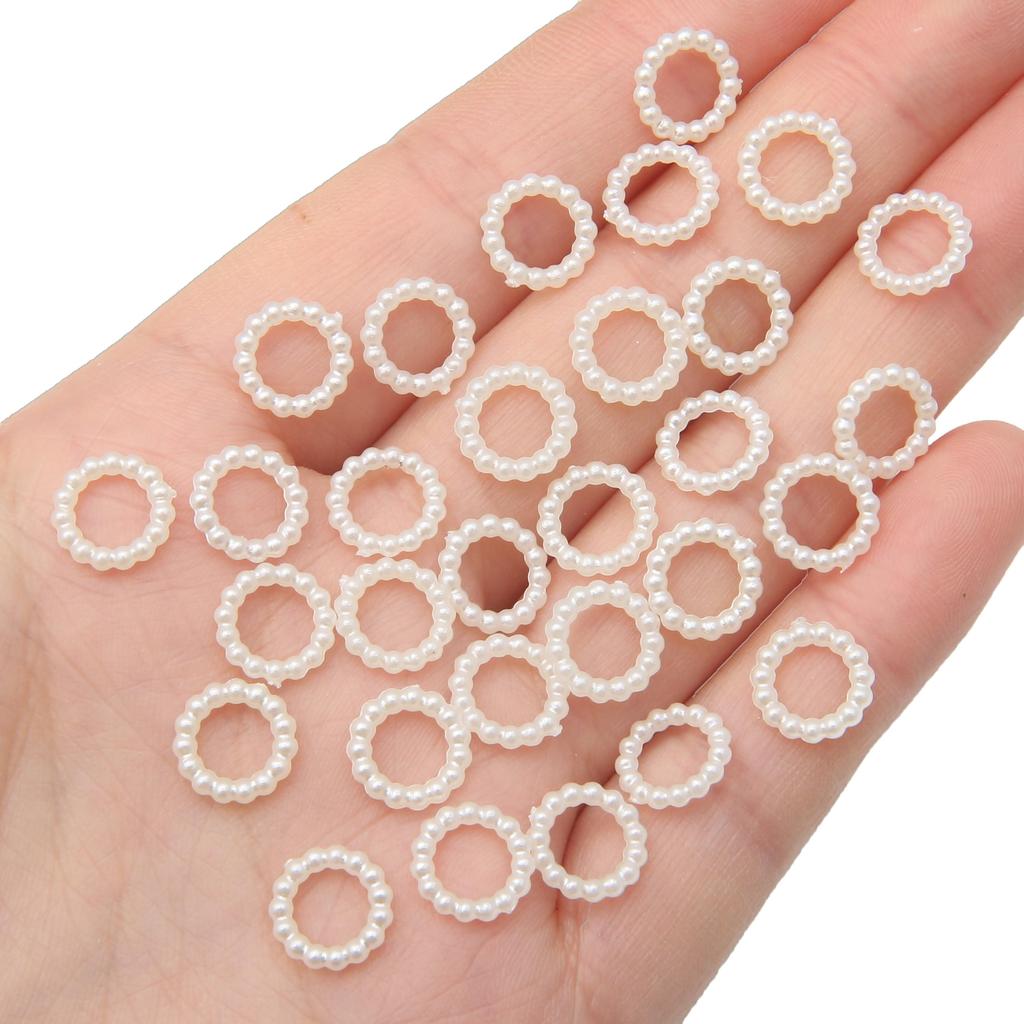 Akrylgeometri Pearl Circle DIY-tillbehör för smyckenstillverkning Örhängen Armband Halsband