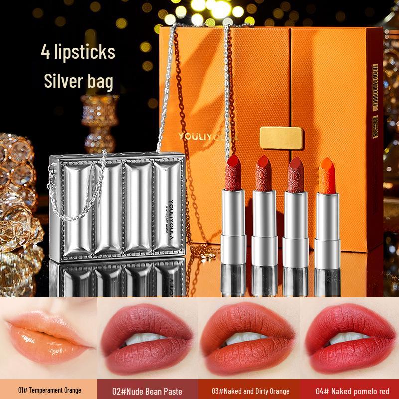 

Набор матовых помад: Стойкие, не сушащие, гладкие оранжевые оттенки - Идеальный подарок для девушки, Бестселлер