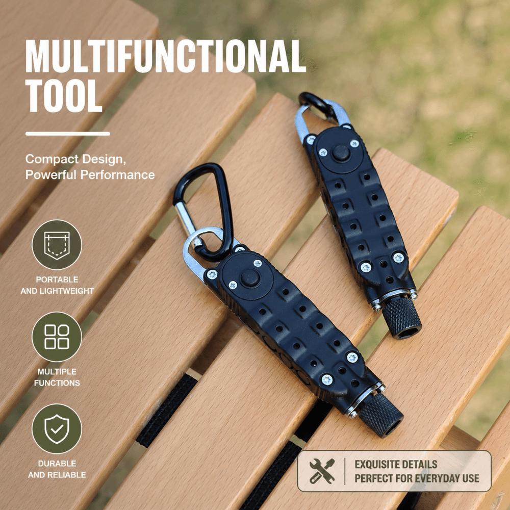 Wear-resistant Outdoor EDC Keychain Steel Material Portable Repair Tools Multi-purpose