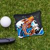 Golf Club Head Covers Fancy Carp Pattern Golf Putter Cover with Magnetic Closure Golf Club Protective Case Gift for Golf Enthusiasts