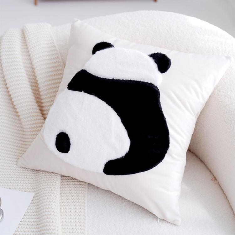 Cuddly Panda Pillow Case for Bedroom or Living Room Comfortable Sofa Pillowcase Removable Washable Cushion Cover