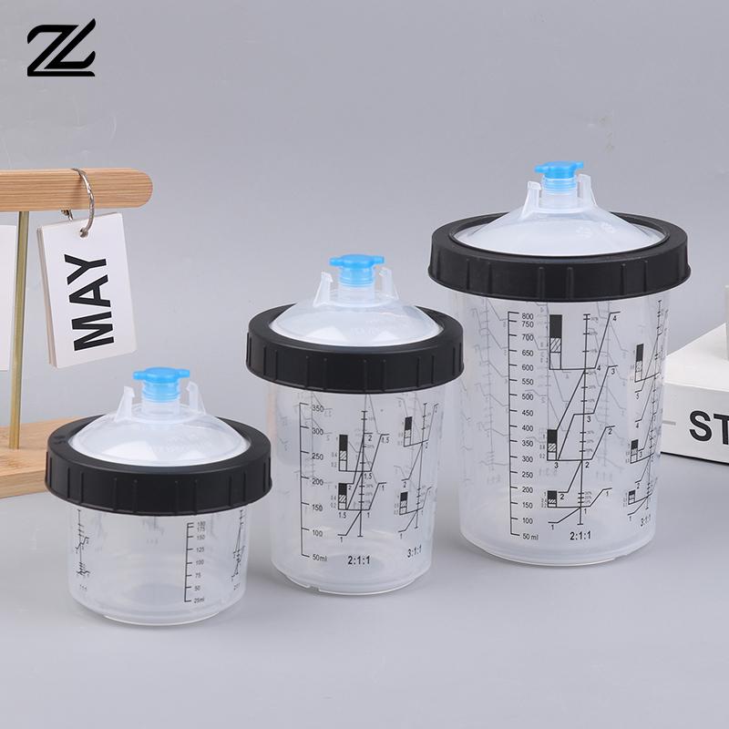 180/350/800ml Plastic Paint Mixing Cup - 1Pc Disposable Quick Pot Type Paint Spray Cup For Refinishing