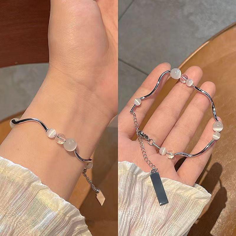 

Браслет с бусинами из камня кошачий глаз с кисточкой: Крутой дизайн ниши для девушки Gentle Cat s Eye