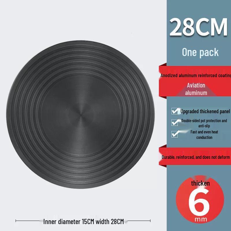 Removable Enamel Heat Conduction Plate: Prevents Pot Bottom Burn on Coal Gas Stoves and Offers Defrosting and Insulation.