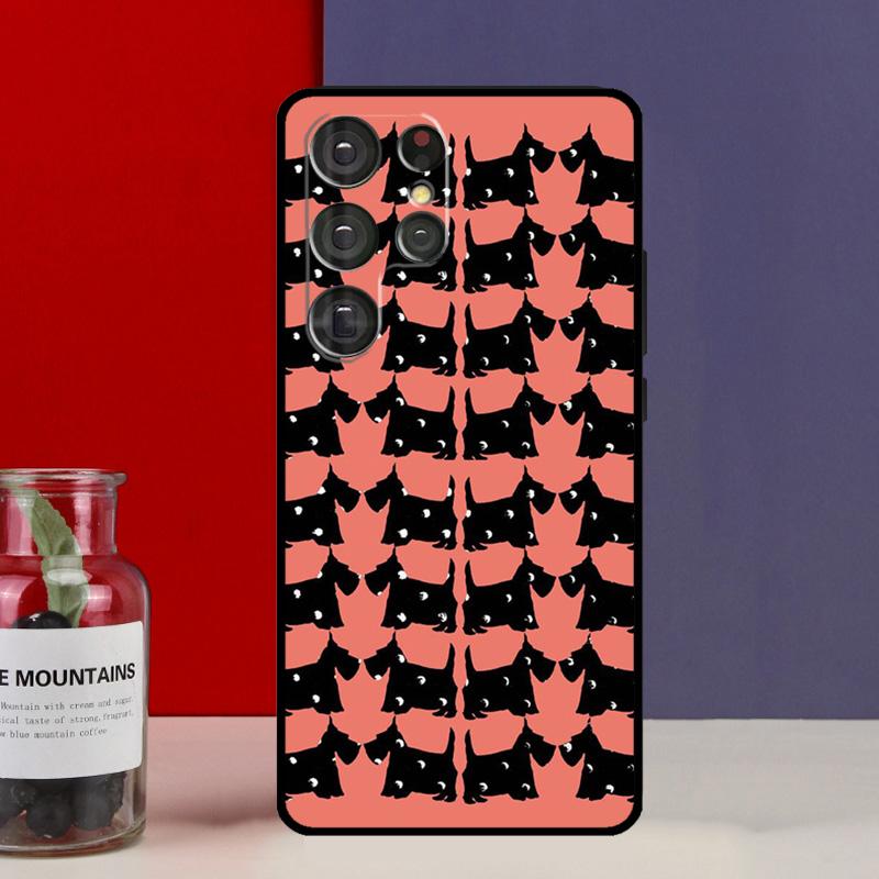 Scottish Terrier Pattern Funda Case For Samsung Galaxy S25 Ultra S9 S10 S20 S22 Plus S21 FE S23 S24 Ultra Phone Cover