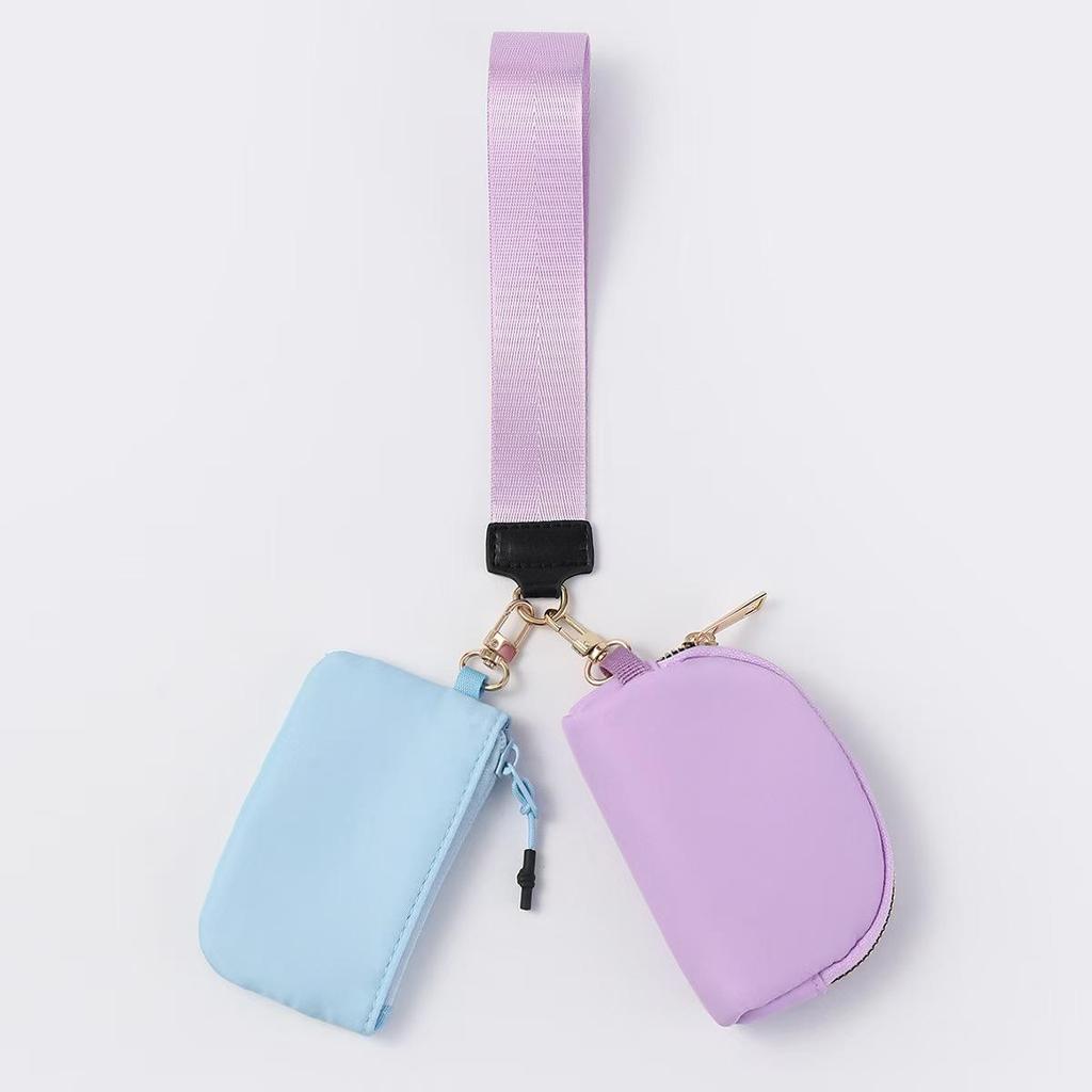 LULU-Style Waterproof Mini Wristlet & Coin Purse with Key Storage and Red Envelope Pocket