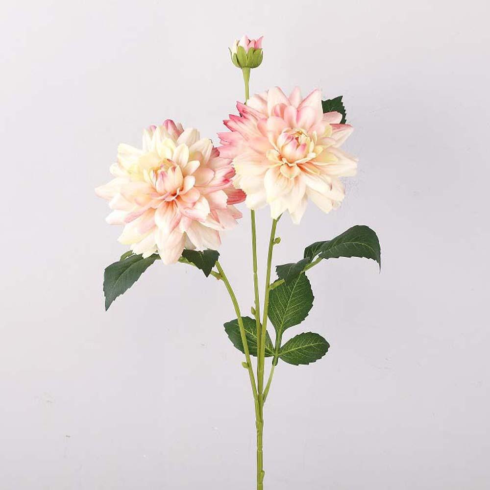 Handmade Artificial Dahlia Flower Real Touch Fake Flower Faux Dahlia Branch  Home Living Room Decor