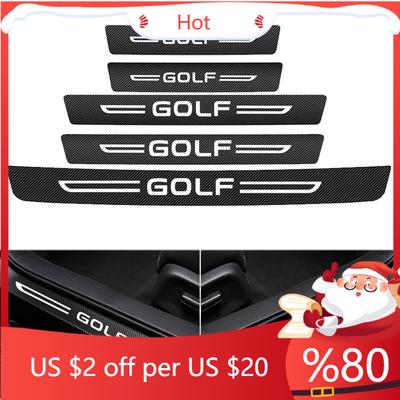 2026 New For VW VOLKSWAGEN Car Door Threshold Protective Anti Scratch Stickers Decals for Volkswagen VW GOLF Badge Trunk Doorsil