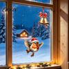 Christmas Window Clings Static Sticker, Decorative Reusable Redbreast Decal, PVC Festive Easy Apply Stickers Holiday Cling for Home Glass Doors