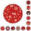 Saia de Árvore de Natal Xadrez Vermelho Festiva Com Design de Papai Noel e Alce Para Decoração Elegante de Feriado