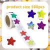 500Pcs Colored Heart Sticker Sparkling Star Sticker 25mm Wrapping Label Sticker for Scrapbooking Children Reward Sticker
