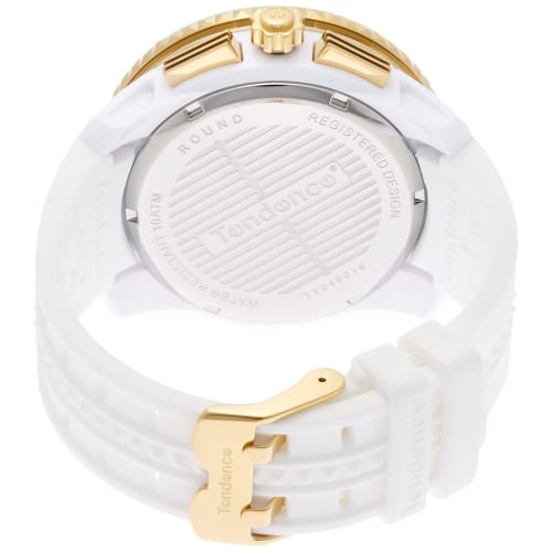 Tendence Gulliver Round Chronograph Watch, 51mm, White Dial, Stainless Steel, Mineral Glass, Quartz Movement, TY046019