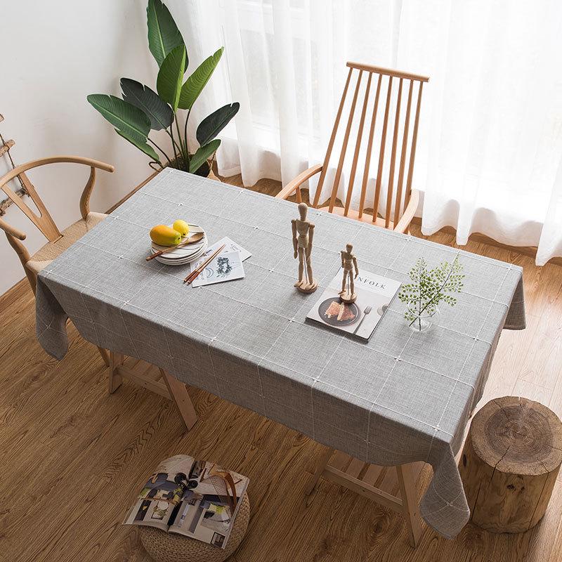 Modern Simple Polyester Jacquard Plaid Cover Towel Tablecloth Rectangular Coffee Table Tablecloth Dining Table Cloth
