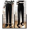 Fashion Women Casual Thicken Harem Pants Autumn Winter Plush Velvet Capris Solid Fleece Chenille Pants Women High Waist Straight Ladies Trousers 2356