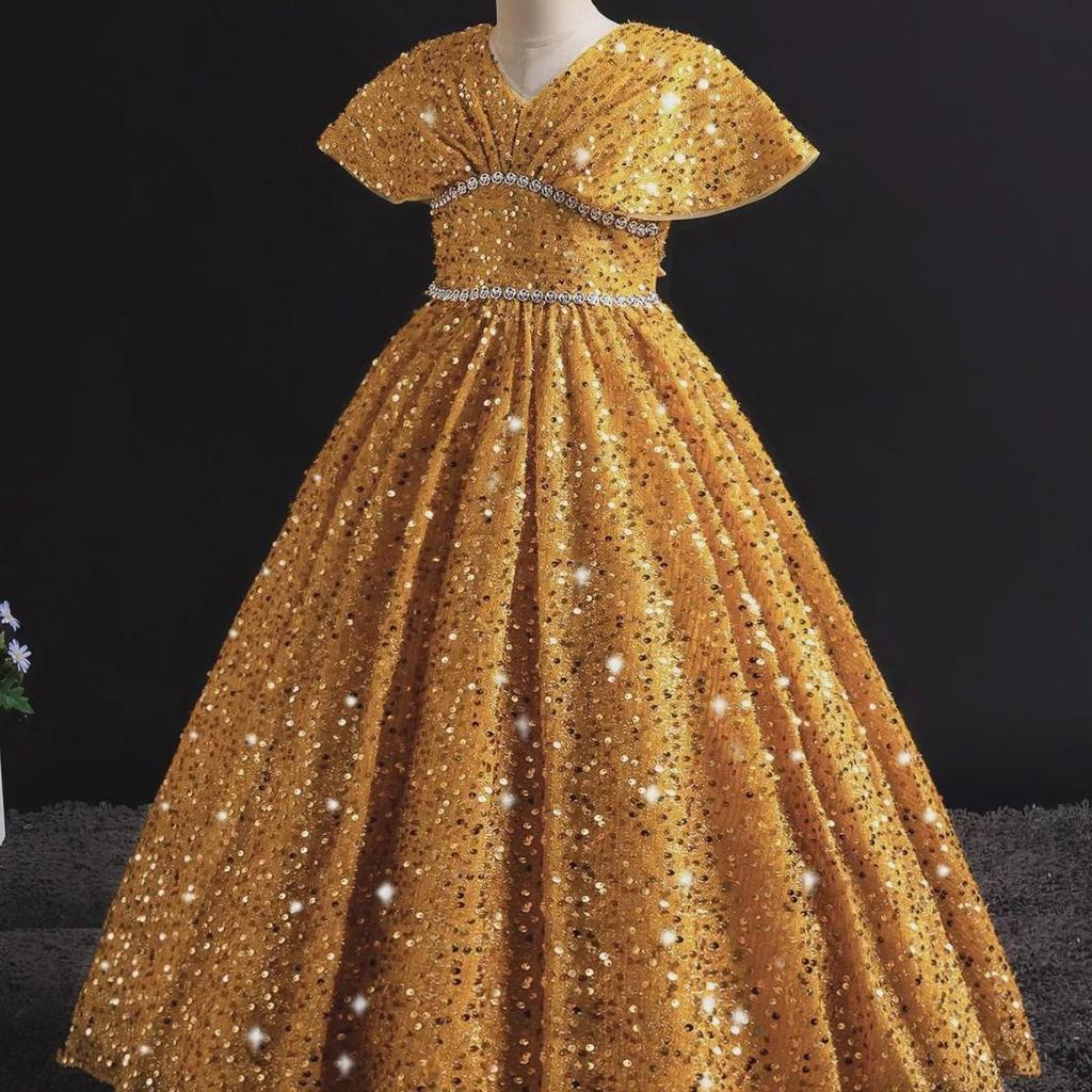 Big Kids' Sequin & Glitter Lotus Sleeve Dress"  buy the best products in  the Ayzeze online store