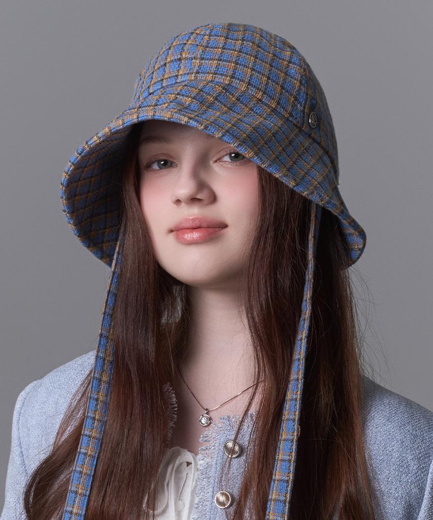 Hwaiteusaenjeu Purple Label Modern Retro Check Wire Bonnet Hat Selvia (3 Colors)