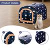 Cat Cave Bed 2 Ways Use Detachable Kennel Washable Dog House Pet Tent for Feral Cats Small Medium