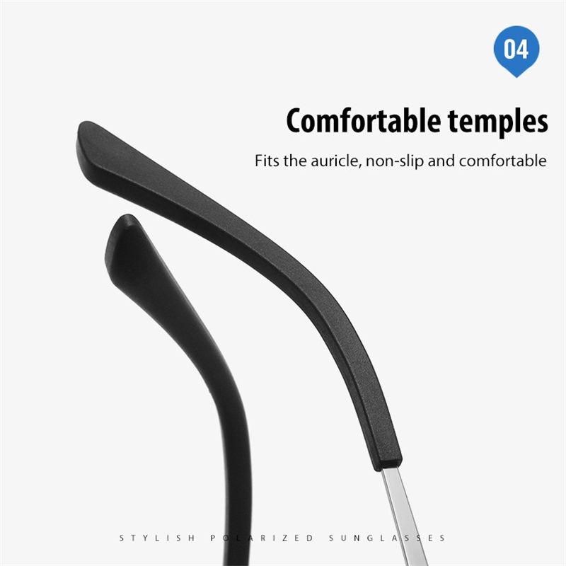 AORON Round Metal Frame Photochromic Polarized Sunglasses for Men Women Sports Fishing Anti Glare UV400 Glasses