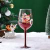 Transparent Red Wine Glass Hand Painted Wine Cups Household Crystal Cups  Family Dinner