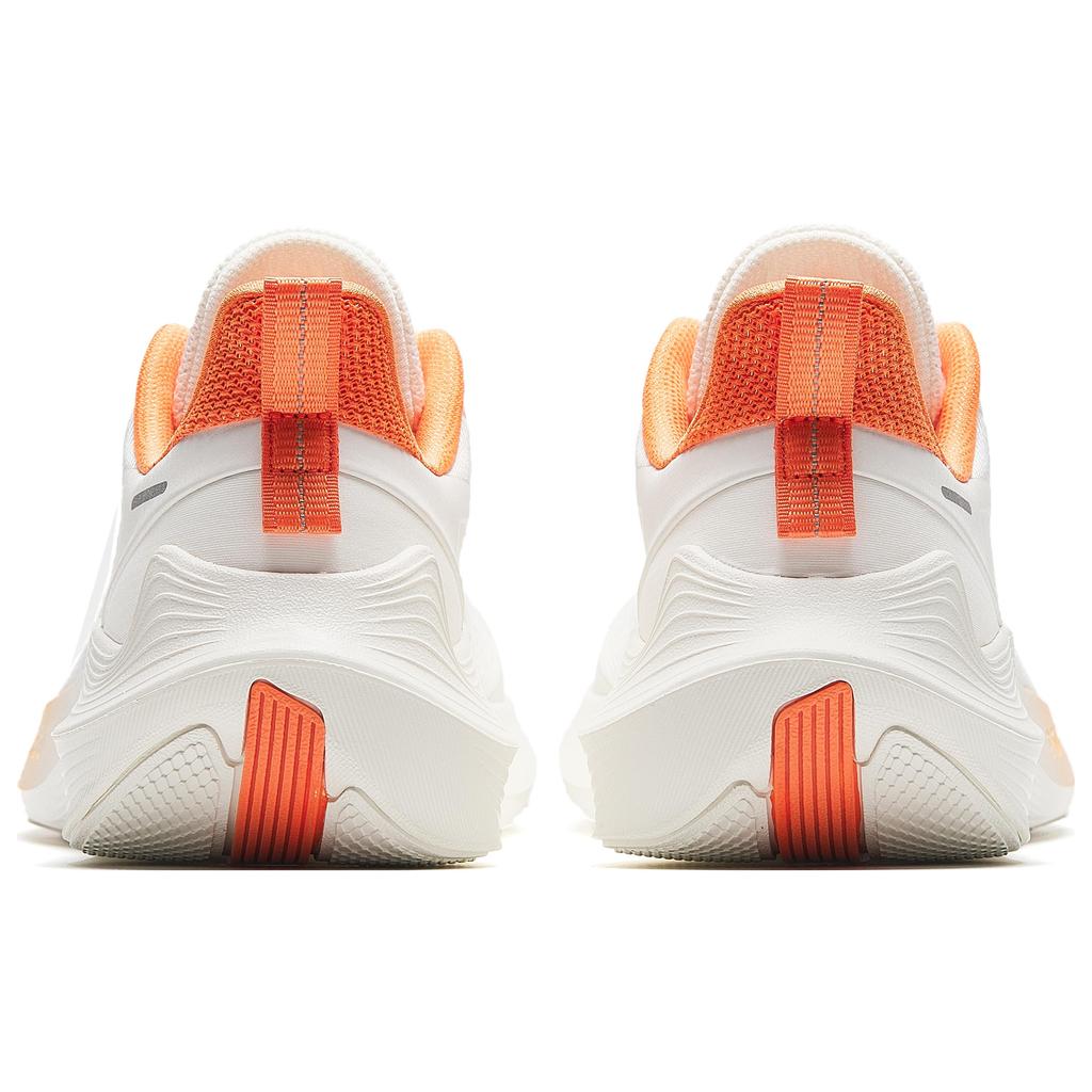 New Anta New Stinger Anti Slip And Wear Resistant Breathable Low Top Running Shoes Men's White Orange 912335580-1
