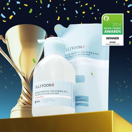 ILLIYOON Ceramide Ato 6.0 Top-to-Toe Wash 500ML + Refill 500ML