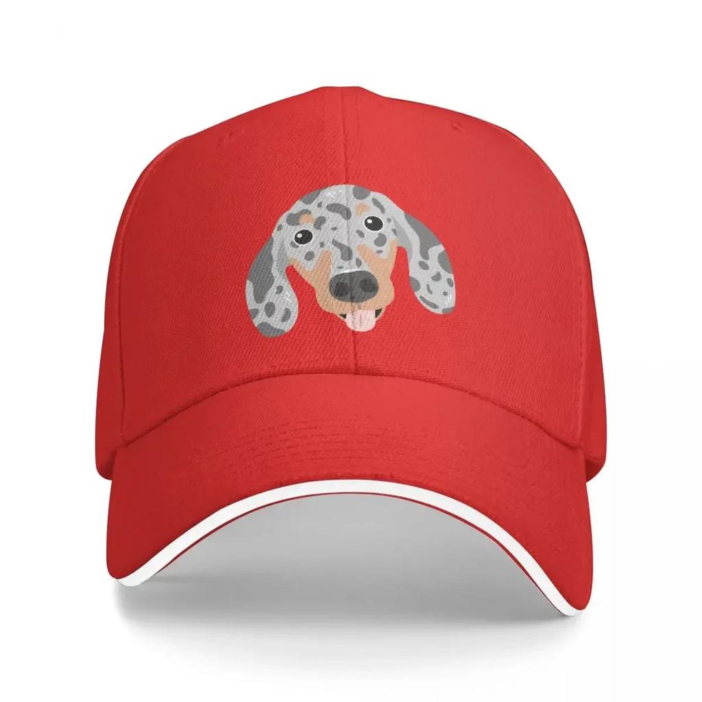 LOVE Blue Silver Dapple Dachshund Sausage Dog Baseball Cap Brand Man Cap Bobble Hat Ladies Men's