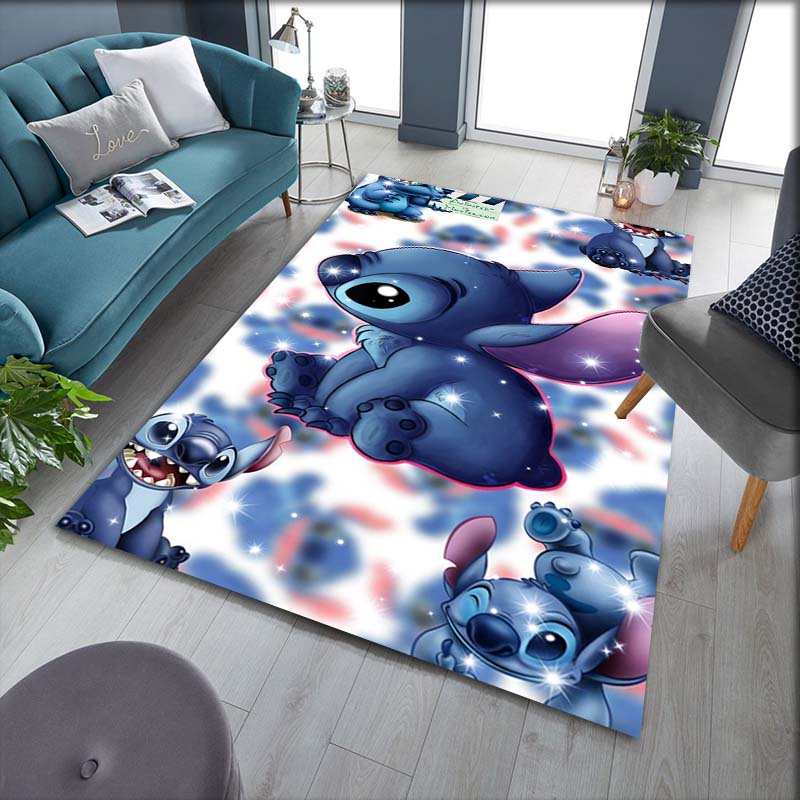 

Stitch cartoon print rug for bedroom, living room, office, swivel chairs - a decorative home bedside rug as a housewarming gift. 60x90cm