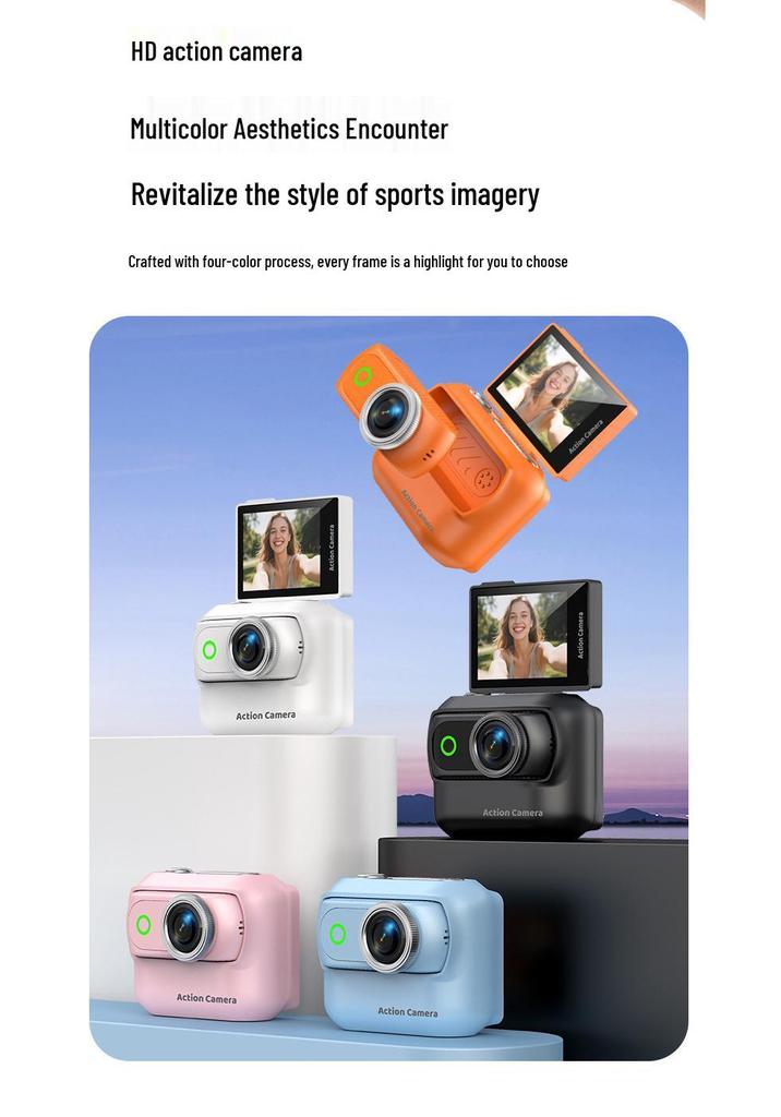 LK018 WiFi Outdoor Sports Mini Thumb Camera with Magnetic Back Clip – Handheld Vlog Camera