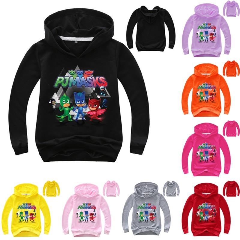 Felpa con Cappuccio a Manica Lunga da Bambino Pj Masks Supereroi Stile Elegante e Comfortevole