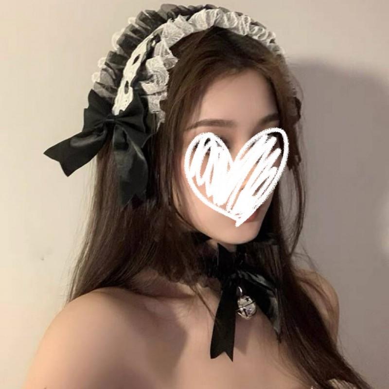 Sweet Lolita Cat Ear Headband With Bow Hair Accessory Women - Fluffy Faux Fur Hairband In Pink Blue Black