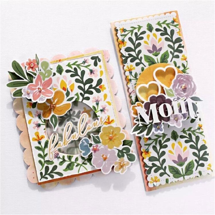 Skiktade stansade metallpräglingsstenciler kolstålsstansmönster scrapbooking-dörr för korttillverkning journal fotoalbum