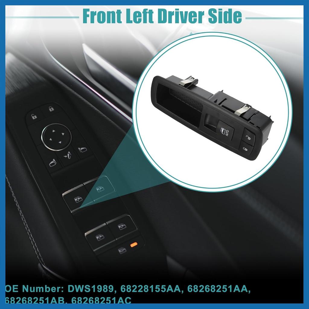 Power Window Switch No.68228155AA/68268251AA/68268251AB/68268251AC with Tool Window Control Switch for Chrysler 200 2015-2017