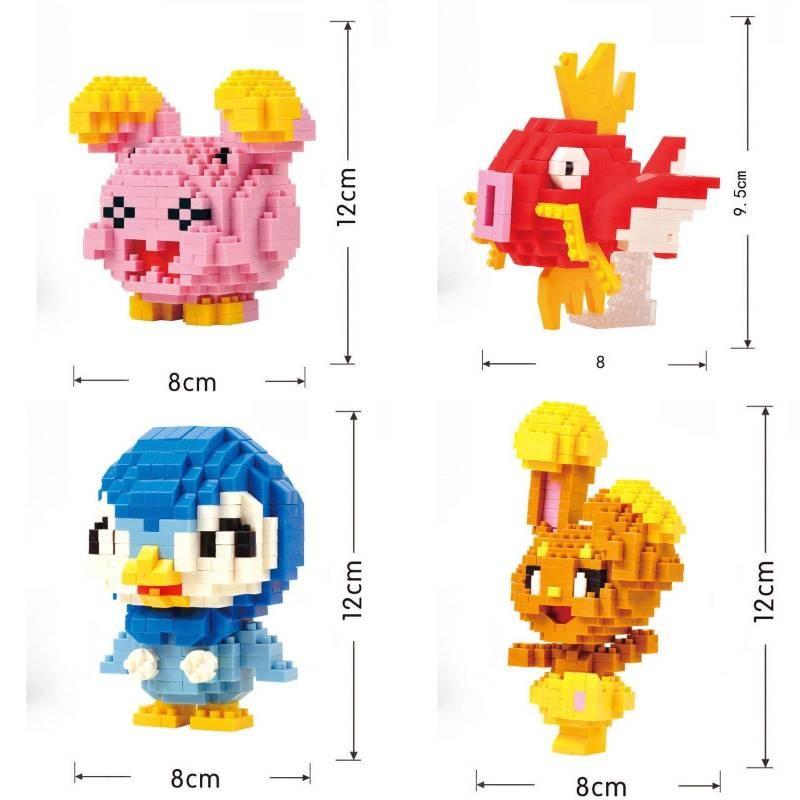 Anime Nano Mudkip Block Diamond Toy Mini Building Toy Pocket Monster