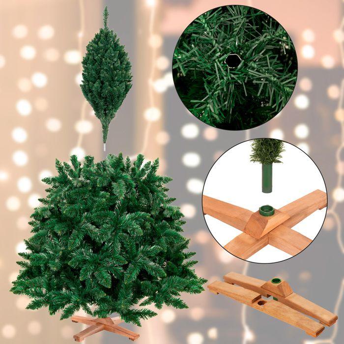 Sapin de Noël - SPRINGOS - Pin sylvestre artificiel - 180 cm - Écologique - Réutilisable