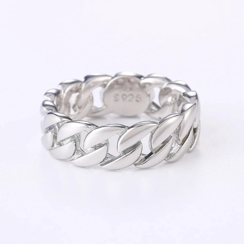 New Metallic Chain Rings Men And Women Simple Design Hip Hop Party Cool Accessories Versatile Punk Style Jewelry Couple