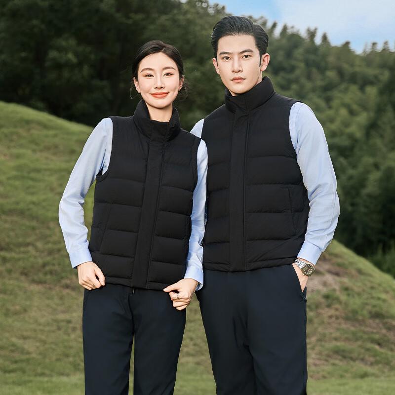 Telooman Unisex Black Duck Down Vest