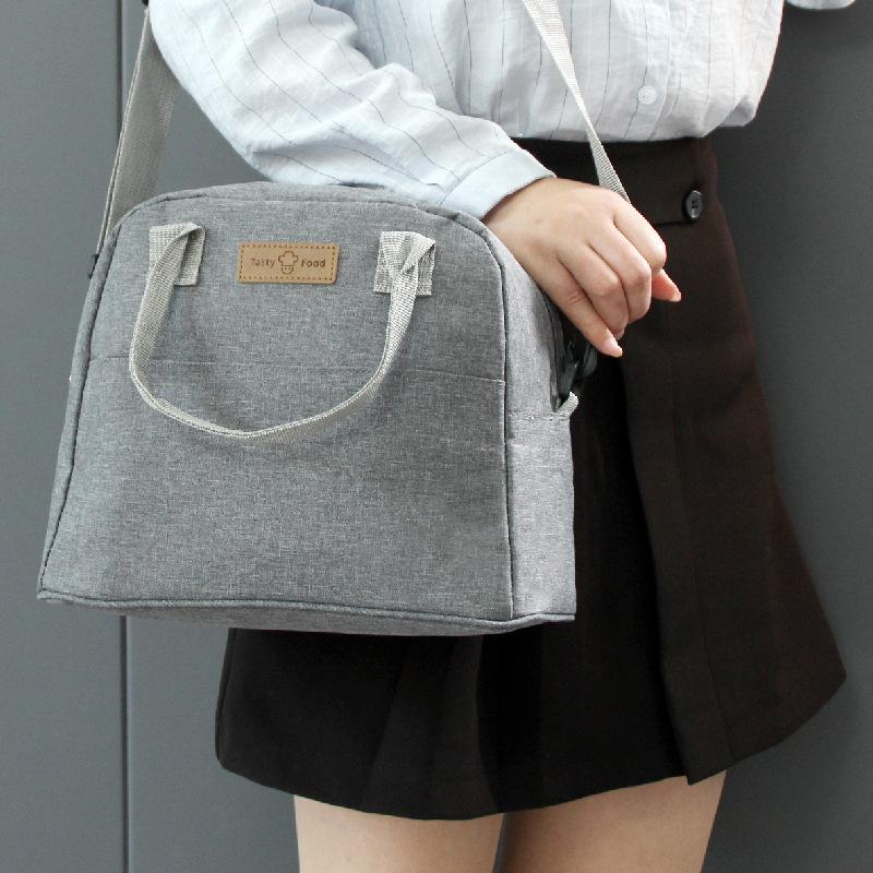 New Portable Lunch Bag For Women Fridge Bag Zipper Thermal Bag Crossbody Lunch Box Tote Food Picnic Beach Bag