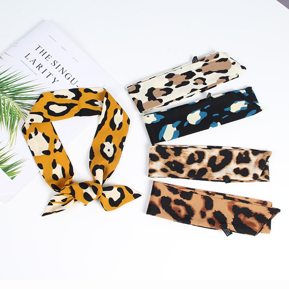 

Маленькая лента Шарф Шелк Шрам ves Мягкий галстук Бандаж Винтаж Леопард Шарф Женщины