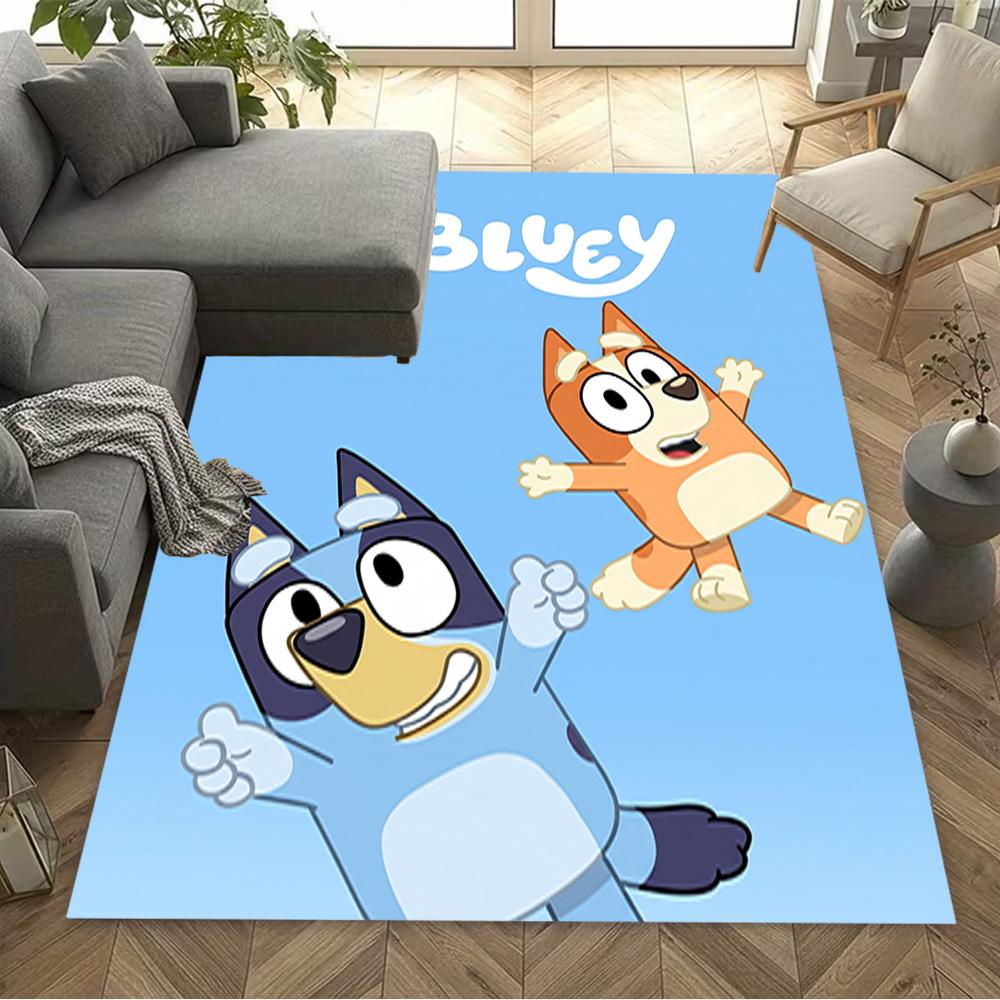 Bluey Friends Adventure Carpet Suitable for Balcony Bedrooms Living Rooms Kitchen Antislip Carpet Anime Office Decor Perfect Gift for Women/Men