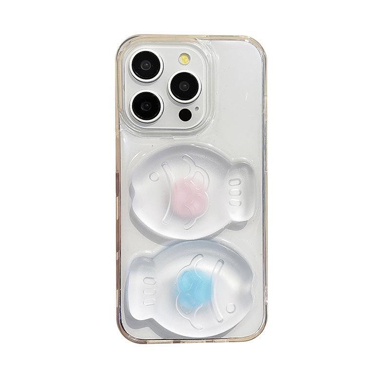 Sandwich Transparent Snapper Braised Phone Case for IPhone 17 Promax Women's Model for Apple 15 Soft Case 14 Protective Case