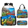 New Virtual World ROBLOX Primary and Secondary School School Bag Children's Backpack Backpack Cartoon Lunch Bag