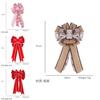 Elegant Christmas Red Bow Decoration For Festive Holiday Gift Boxes With Burlap Material