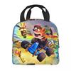 Crashs Bandicoots Cartoon Insulated Lunch Bags Video Game Food Container Portable Thermal Cooler Lunch Boxes For Work