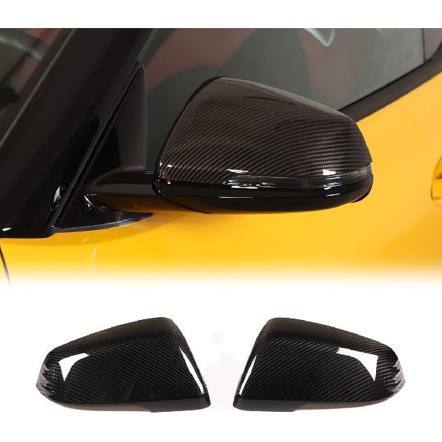 Door Rear View Mirror Cover Compatible with Toyota Supra GR A90 A91 MK5 2019-2025, ABS Side Door Rearview Mirror Cover Protective Trim Cap, 2PCS