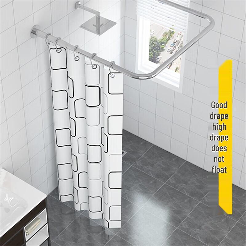 Geometric Pattern PEVA Shower Curtain